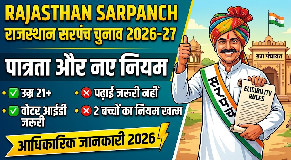 Rajasthan Sarpanch Chunav 2026 : कौन बन सकता है सरपंच? 10 जरूरी पात्रताएं और नये नियम